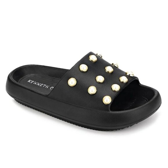 Kenneth Cole New York Mello Eva Pearl Women's Slide Sandals Size 9 (MSRP $55) - Picture 1 of 8